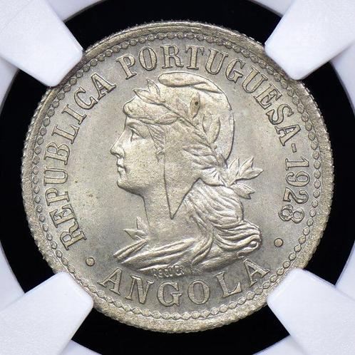 Portugees Angola. Republic. II Macutas 1928 - NGC - MS 67 -, Timbres & Monnaies, Monnaies | Europe | Monnaies non-euro