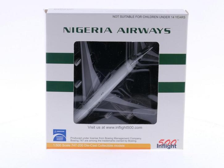Schaal 1:500 - Inflight 500 355 4057 - Nigeria Airways Bo..., Hobby en Vrije tijd, Modelbouw | Vliegtuigen en Helikopters, Gebruikt