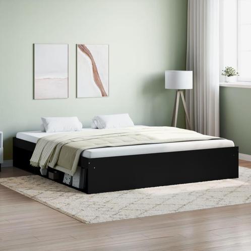 vidaXL Bedframe zwart 180x200 cm Super King Size, Huis en Inrichting, Slaapkamer | Bedden, Nieuw, Verzenden