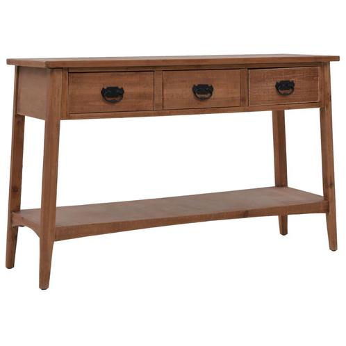 vidaXL Table console bois de sapin massif 126 x 40 x, Maison & Meubles, Tables | Tables de salon, Neuf, Envoi