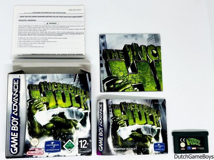 Gameboy Advance / GBA - The Incredible Hulk + Poster - EUR, Games en Spelcomputers, Games | Nintendo Game Boy, Gebruikt, Verzenden