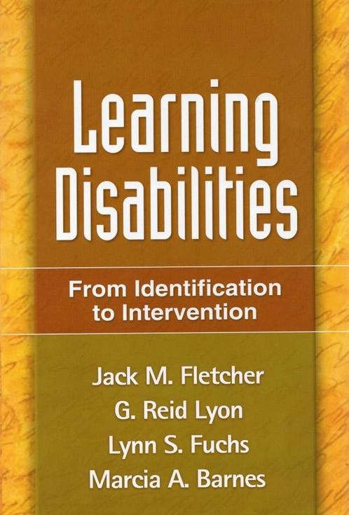 Learning Disabilities - G. Reid Lyon, Jack M. Fletcher, Lynn, Livres, Livres d'étude & Cours, Envoi