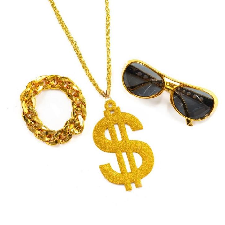 Gangster Set 3 delig, Hobby en Vrije tijd, Feestartikelen, Nieuw, Verzenden