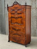 Kast - linnenkast, kast, vitrine - Mahonie, Eik - Bloem, Antiek en Kunst