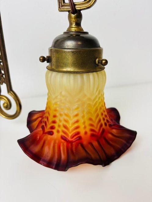 Wandlamp - Antieke wandlamp in Art Nouveau stijl - Brons,, Antiek en Kunst, Curiosa en Brocante