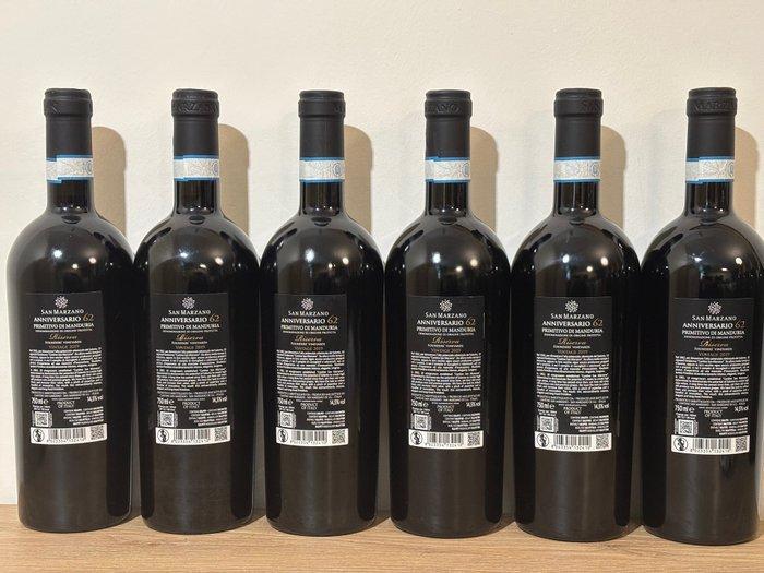 2019 San Marzano Primitivo di Manduria Riserva 62 - Apulië, Verzamelen, Wijnen