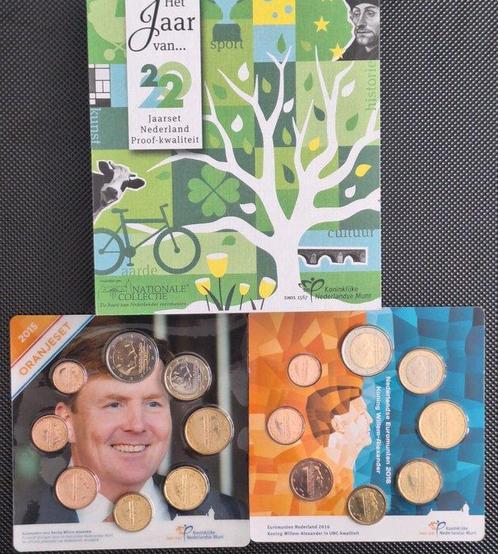 Pays-Bas. Proof Set / Year Set (BU) 2015/2022 (3 sets), Postzegels en Munten, Munten | Europa | Euromunten