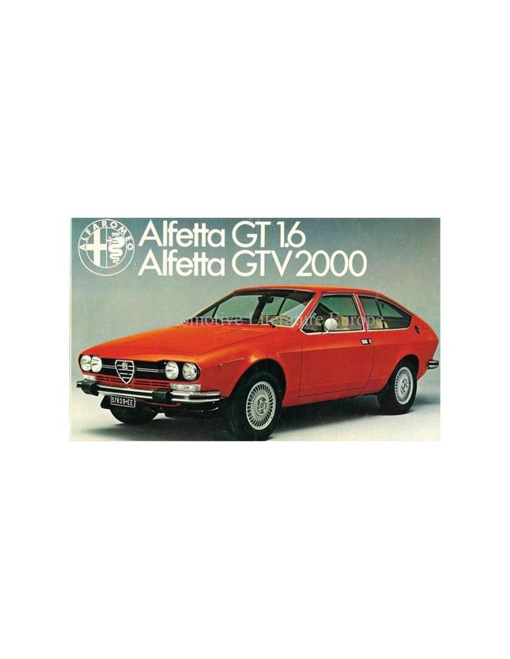 1976 Alfa Romeo Alfetta GT/V Brochure Nederlands, Boeken, Auto's | Folders en Tijdschriften, Ophalen of Verzenden