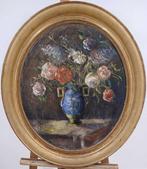 Europese school (XIX) - Jarrón de Rosas, Antiek en Kunst