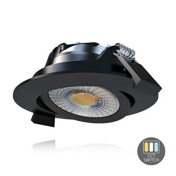 Luxar Slim-Fit LED Inbouwspot IP65 6W CCT Dimbaar Zwart beschikbaar voor biedingen