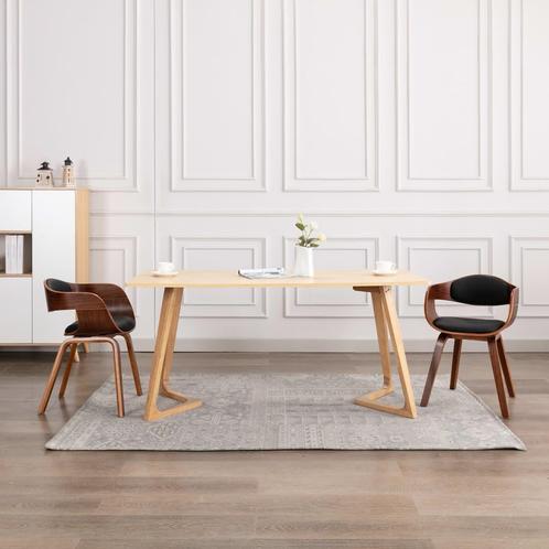 vidaXL Eetkamerstoelen 2 st gebogen hout en kunstleer, Huis en Inrichting, Stoelen, Nieuw, Verzenden