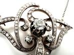 Ketting met hanger - 18 karaat Roségoud, Witgoud - 0.40ct.