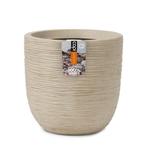 NIEUW - Bloempot Waste rib 35 cm beige, Tuin en Terras, Verzenden, Nieuw