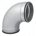 Bocht 90º met rubberdichting - geperst - Ø 125mm, Doe-het-zelf en Bouw, Ventilatie en Afzuiging, Verzenden, Nieuw