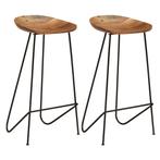 Houten Barkrukken (2 stuks) - Super Deal! | -35% Korting, 2 krukken, Verzenden, Nieuw, 60 tot 90 cm