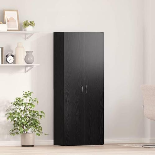 vidaXL Kantoor kast 2 pcs Zwart eiken 60 x 32 x 153 Bewerkt, Huis en Inrichting, Kasten | Overige, Nieuw, Verzenden