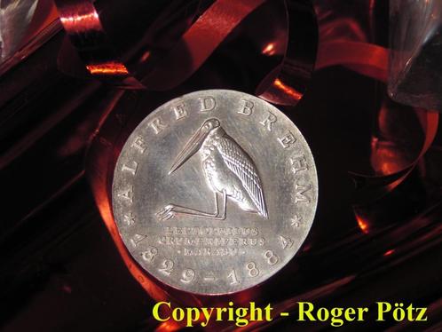 Ddr 10 Mark 1984 Alfred Brehm zilver, Postzegels en Munten, Munten | Europa | Niet-Euromunten, België, Verzenden