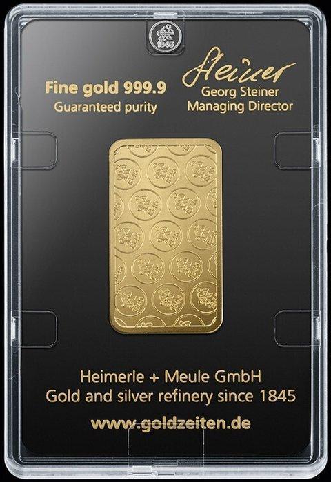 1 oz - Goud - Heimerle & Meule, Postzegels en Munten, Edelmetalen en Baren