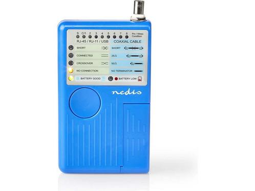 Nedis LAN Meet Instrument - Bedraad - 180 m - LED-indicator, Computers en Software, Pc- en Netwerkkabels, Nieuw, Verzenden