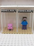 Lego - LEGO NEW Steve,Piglet minifigure in display case with