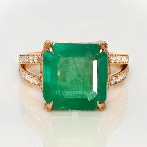 Zonder Minimumprijs - Ring - 14 karaat Roségoud, 6,74ct, Handtassen en Accessoires, Ringen