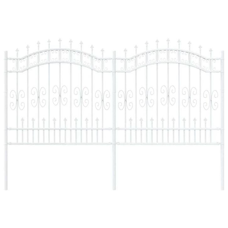 Staal Tuinhek Wit 165cm | OP = OP | Topdeal!, Tuin en Terras, Schuttingen, Minder dan 3 meter, Nieuw, IJzer, Verzenden