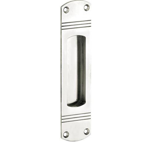Schuifdeurkom Art-Deco glans nikkel, Doe-het-zelf en Bouw, Hang- en Sluitwerk, Klink of Kruk, Nieuw, Overige materialen