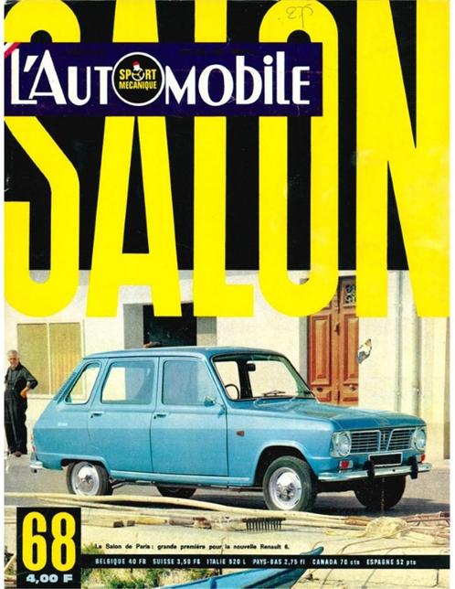 1968 LAUTOMOBILE MAGAZINE 269 FRANS, Boeken, Auto's | Folders en Tijdschriften