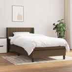 vidaXL Boxspring met matras stof donkerbruin 80x200 cm, Verzenden, Nieuw