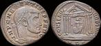 307-310ad Roman Maxentius Ae follis Roma in hexastyle tem..., Verzenden