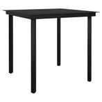 Zwarte Design Tuintafel - 80x80cm | Retour Deal | 40% Voo..., Verzenden, Nieuw, Vierkant, Metaal