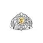 Statement ring - 18 karaat Geel goud, Witgoud -  2.92ct. tw.