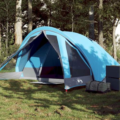 vidaXL Tent 4-persoons waterdicht blauw, Caravans en Kamperen, Tenten, Nieuw, Verzenden