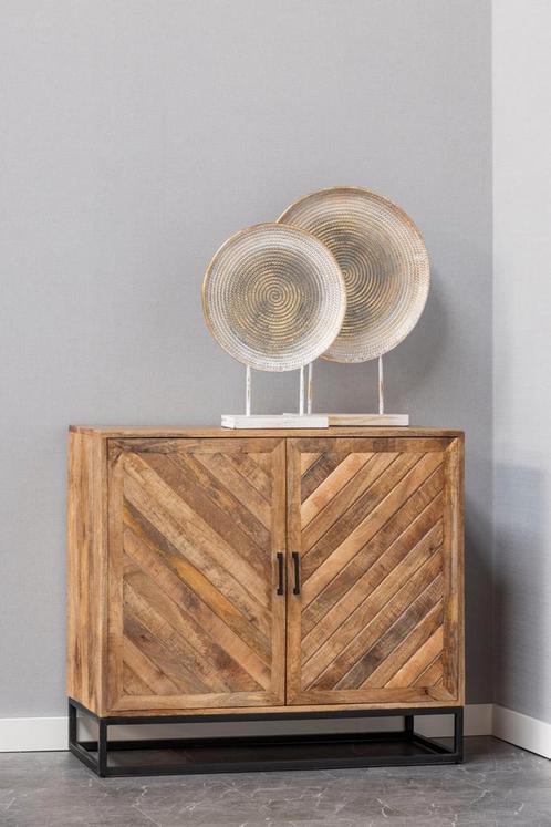 Dressoir Mangohout Sabia 100 cm, Huis en Inrichting, Kasten | Dressoirs, Nieuw, Verzenden