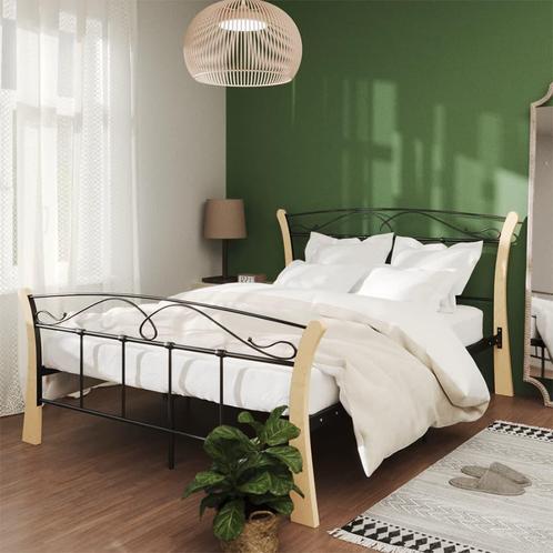 vidaXL Bedframe metaal zwart 120x200 cm, Huis en Inrichting, Slaapkamer | Bedden, Nieuw, Verzenden