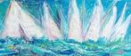 Luigi Florio (1958) - Regata nel blu, Antiek en Kunst, Kunst | Schilderijen | Modern