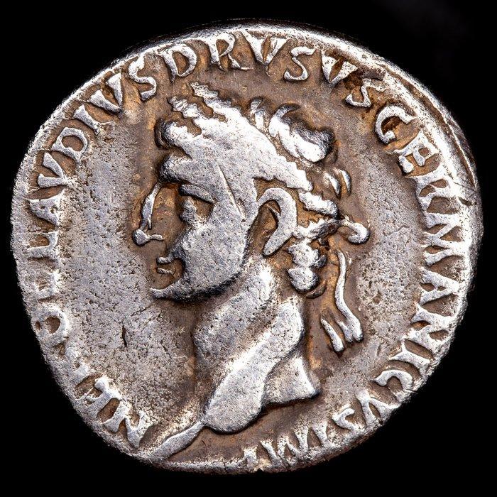 . Romeinse Rijk Nero Claudius Drusus († AD 9). Denarius Roma, Postzegels en Munten, Munten | Europa | Niet-Euromunten