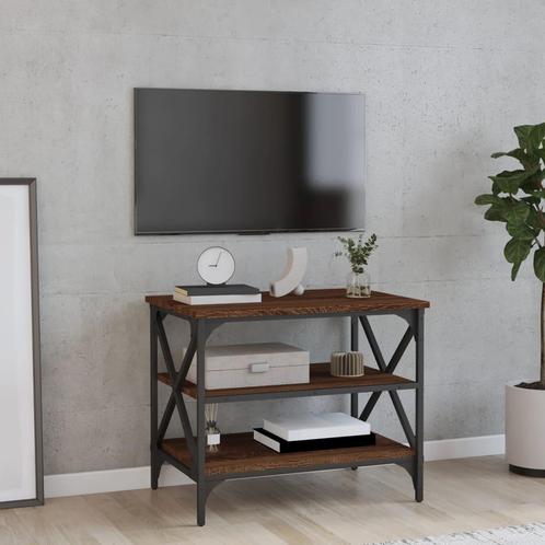 vidaXL Tv-meubel 60x40x50 cm bewerkt hout bruin eikenkleur, Huis en Inrichting, Tafels | Bijzettafels, Nieuw, Verzenden