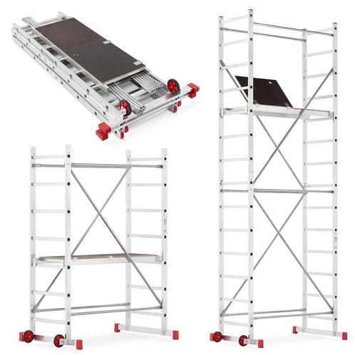 Compacte Rolsteiger - Opvouwbaar en Gemakkelijk op te Ber..., Doe-het-zelf en Bouw, Steigers, 2 tot 5 meter, Nieuw, Rolsteiger of Kamersteiger