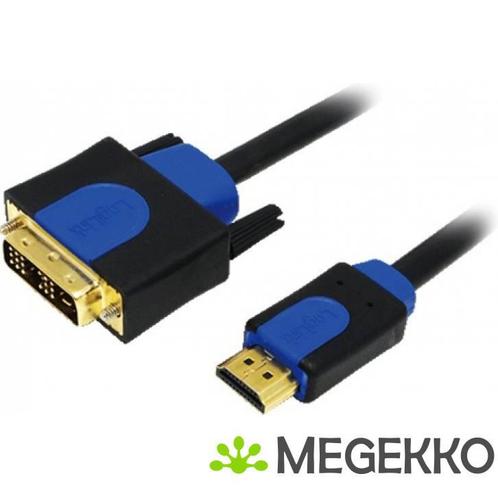 LogiLink CHB3103 video kabel adapter  DVI- HDMI zwart/blauw, Computers en Software, Overige Computers en Software, Nieuw, Verzenden