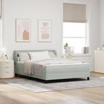 vidaXL Boxspring Bed met Matras Lichtgrijs 140x190 cm, Huis en Inrichting, Verzenden, Nieuw