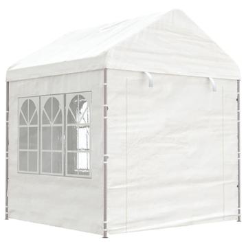 vidaXL Prieel met dak 2,28x2,23x2,69 m polyetheen wit, Verzenden