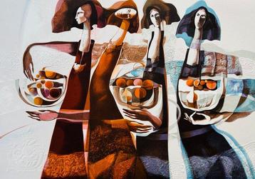Josep Baques (1931) - Les offrandes - Lithographie originale