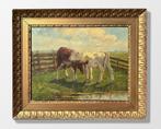 H van Rennese (XX) - Calves in the meadow, Antiek en Kunst