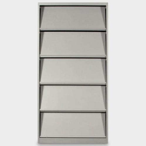 RB folderkast, aluminium, 196 x 100 cm, incl. 5 kleppen, Huis en Inrichting, Kasten | Vitrinekasten, Gebruikt, Ophalen of Verzenden