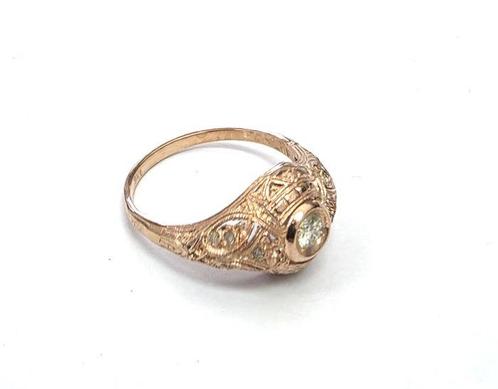Zonder Minimumprijs - Ring - 9 kt. Roségoud, Zilver -, Handtassen en Accessoires, Ringen