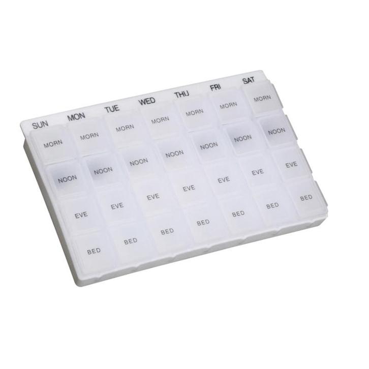 Pillendoosje 7-daags / 4 vakjes per dag, Diversen, Verpleegmiddelen, Ophalen of Verzenden