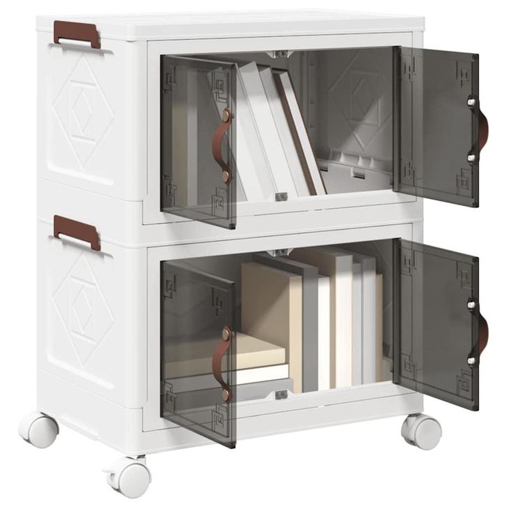 vidaXL Opbergbox stapelbaar met wielen 2-laags 28 L, Doe-het-zelf en Bouw, Gereedschap | Handgereedschap, Nieuw, Verzenden