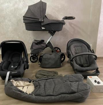 Stokke Xplory mélange Gray kinderwagen 3-in-1Cybax Maxi Cosi beschikbaar voor biedingen