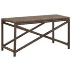 vidaXL Tuinbank 80 cm poly rattan bruin, Verzenden, Nieuw